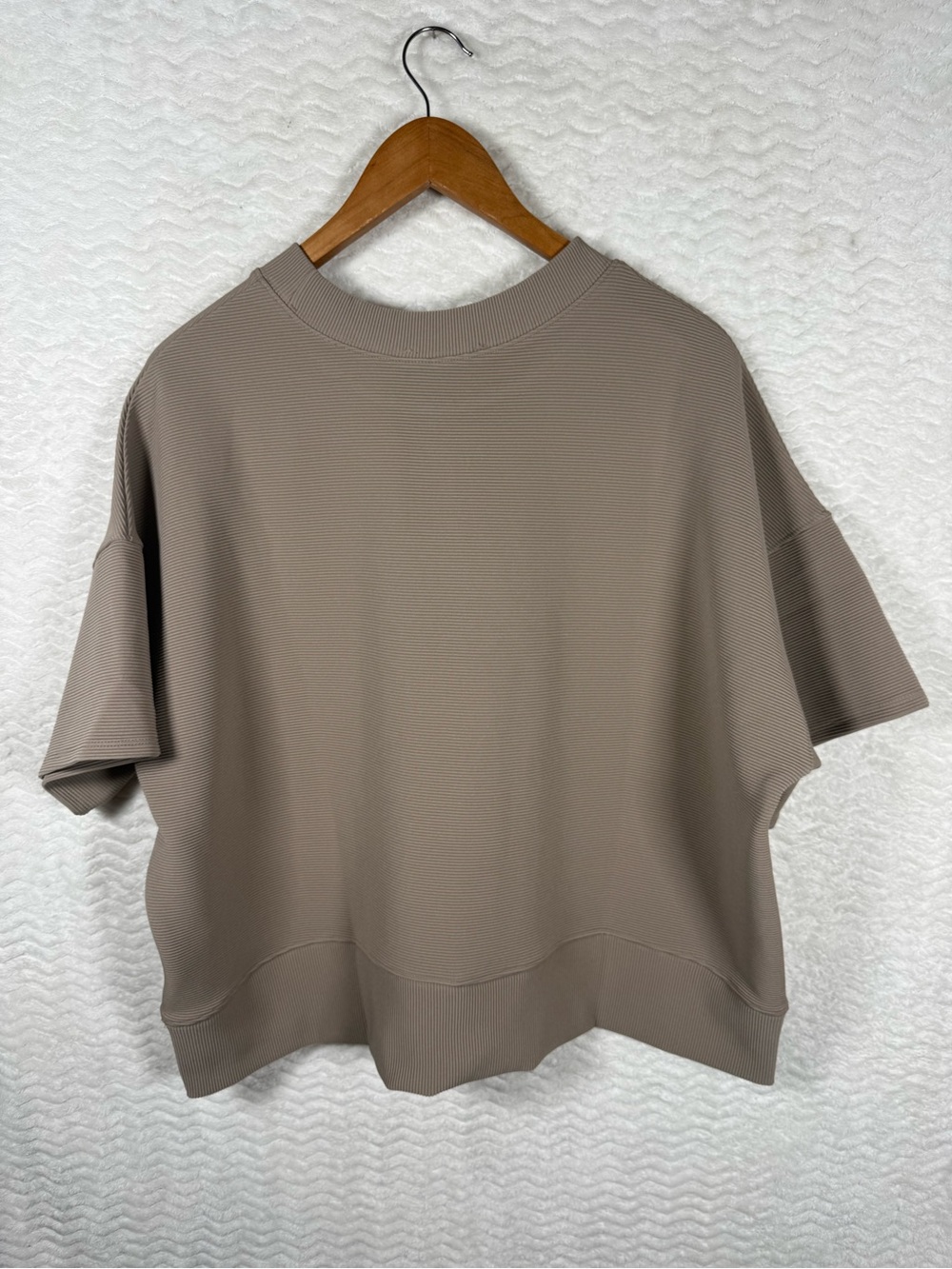 Zenana Outfitters Taupe Ribbed Neck Lounge Top & Bottom. Size Large 🧡 - Picture 10 of 17